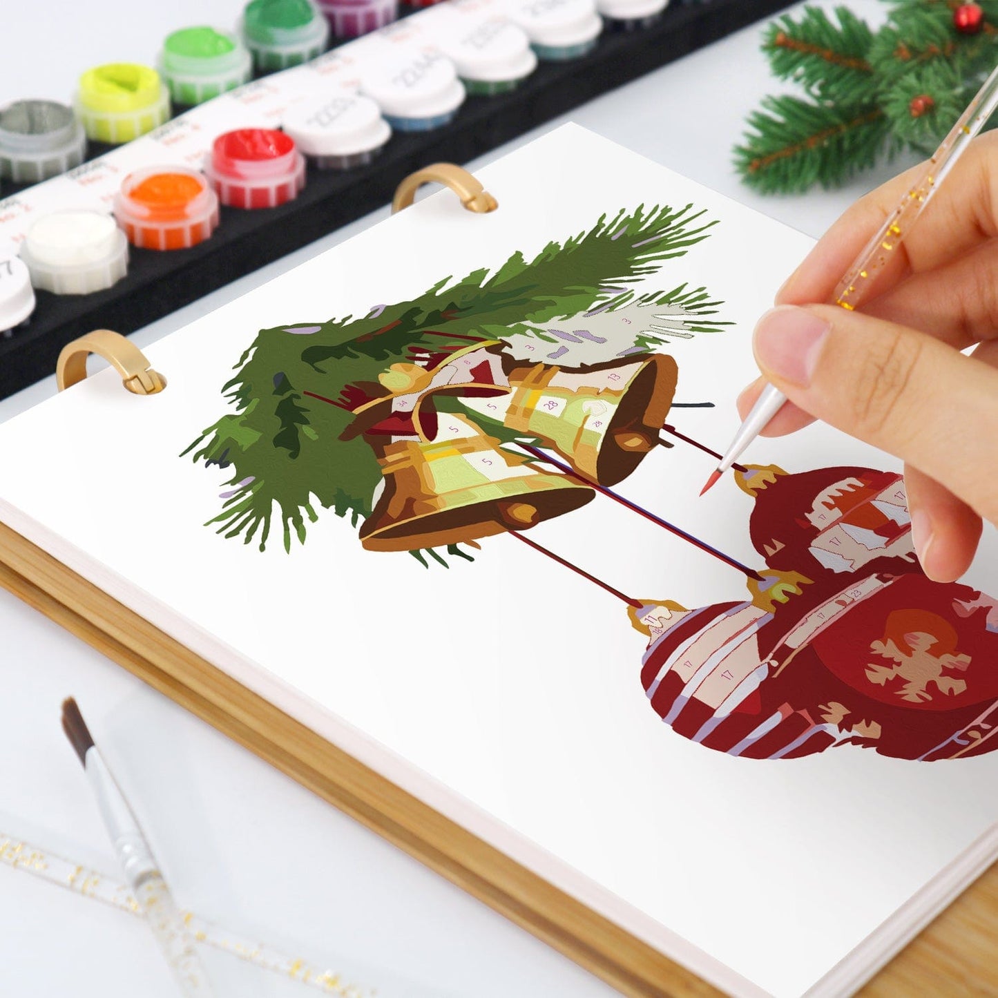 2026 Desk Calendar Series –  Christmas elements /Paint by Numbers(18.2cm x 22.5cm)