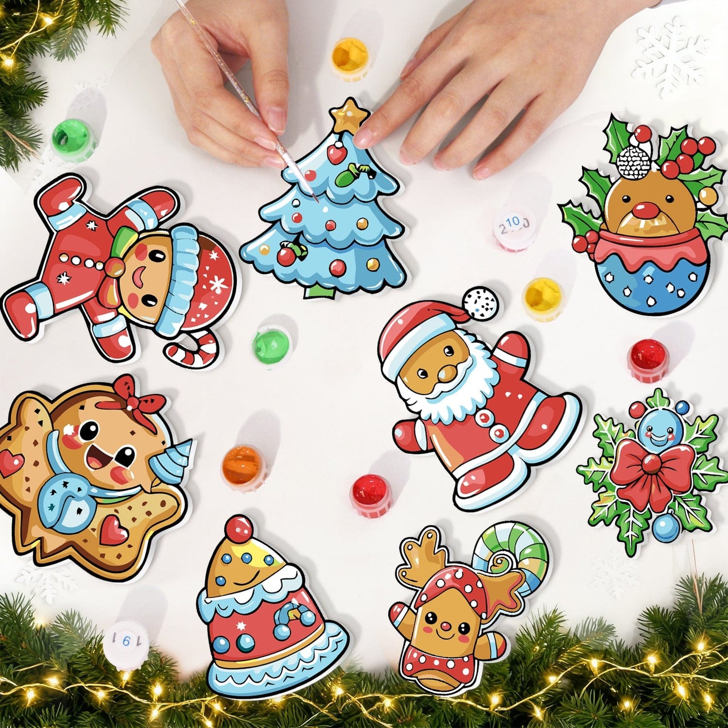 🎄Christmas Decorations Paint-By-Numbers – 8PCS Holiday Craft Set MBH29