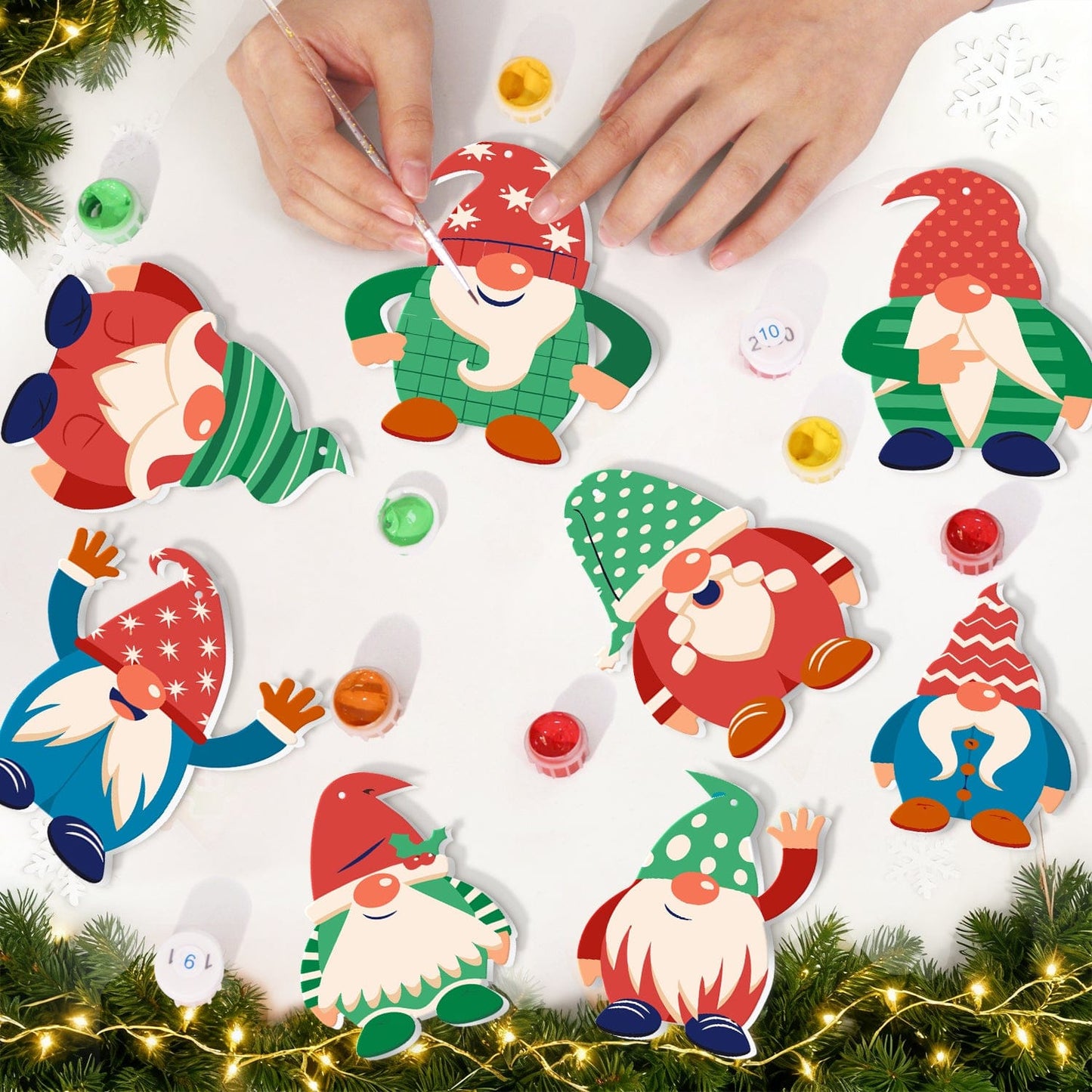 🎄Christmas Decorations Paint-By-Numbers – 8PCS Holiday Craft Set MBH28