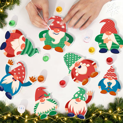 🎄Christmas Decorations Paint-By-Numbers – 8PCS Holiday Craft Set MBH28