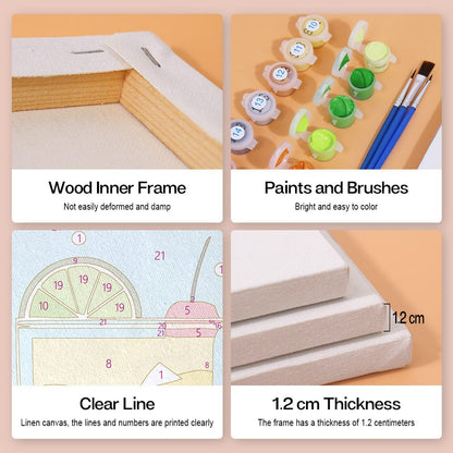 6 Mini Paintings – Pop Cocktail Party Set (5.9” x 7.9” / 15 x 20 cm)
