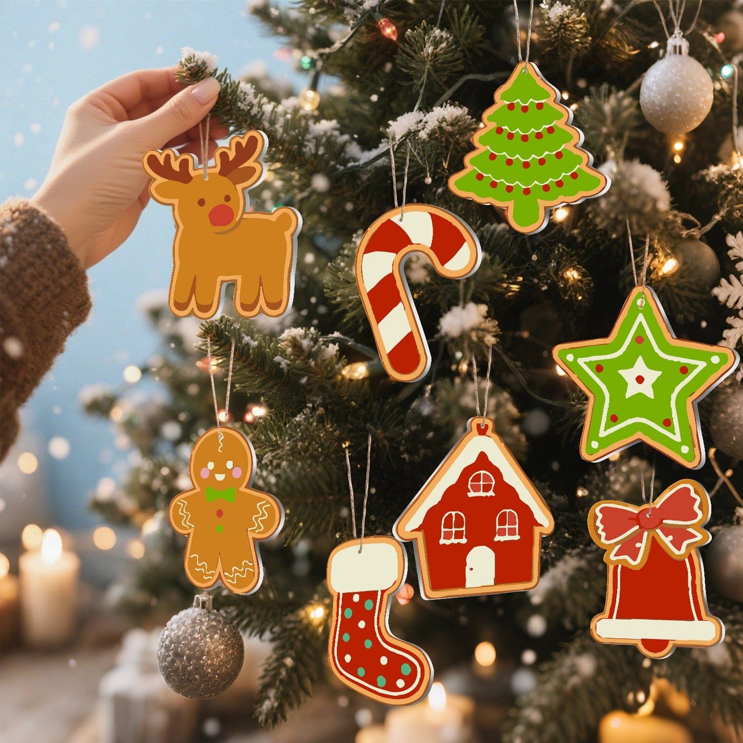 🎄 Christmas Decorations Paint-By-Numbers– 8PCS Holiday Craft Set MBH24