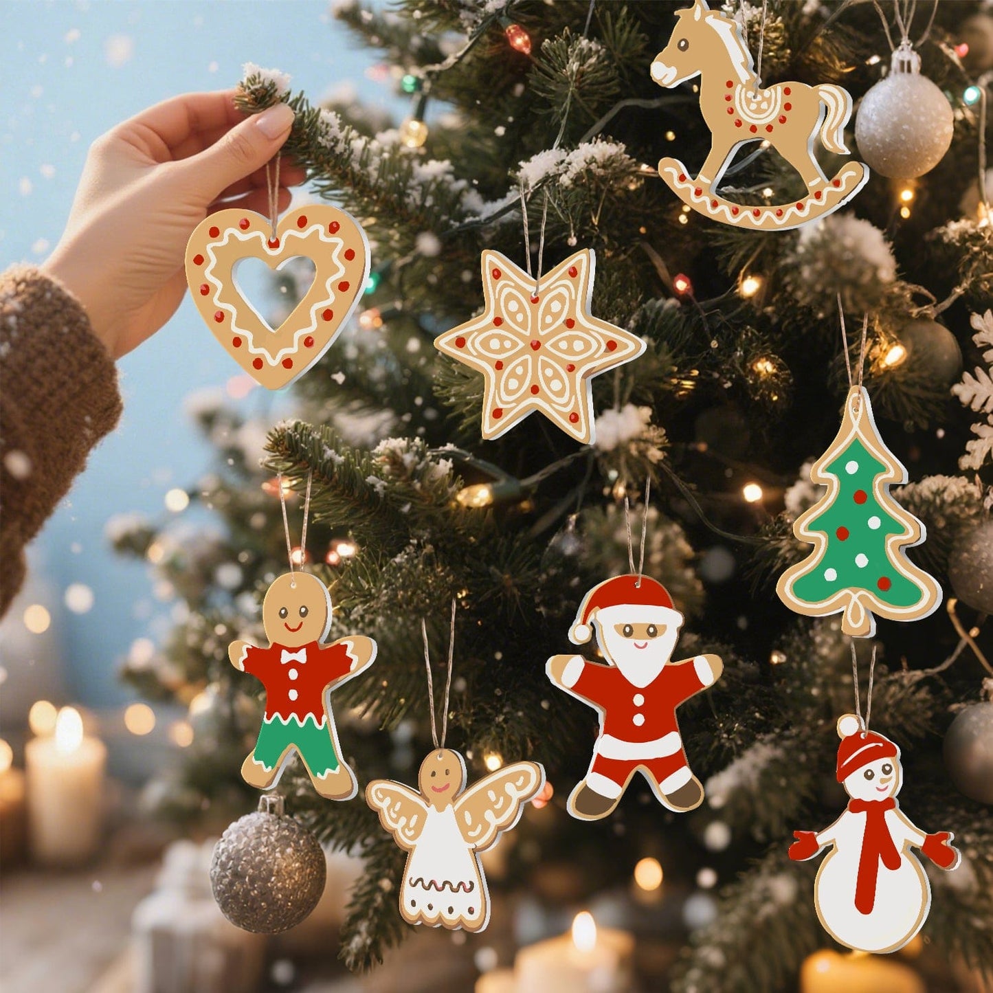 🎄Christmas Decorations Paint-By-Numbers – 8PCS Holiday Craft Set MBH39