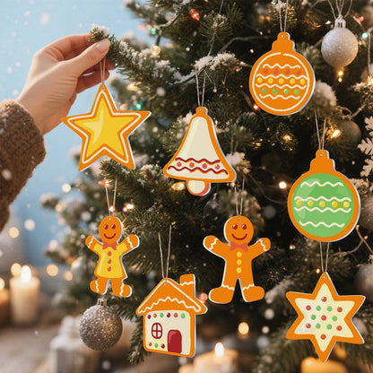 🎄Christmas Decorations Paint-By-Numbers – 8PCS Holiday Craft Set MBH40