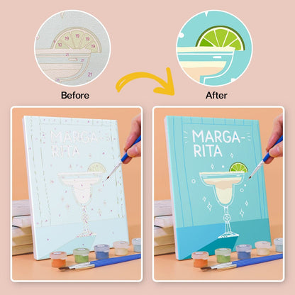 6 Mini Paintings – Pop Cocktail Party Set (5.9” x 7.9” / 15 x 20 cm)