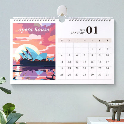 2026 Calendar Series – World Scenic Spots / Animal Series /Paint by Numbers(28.3cm x 21cm)