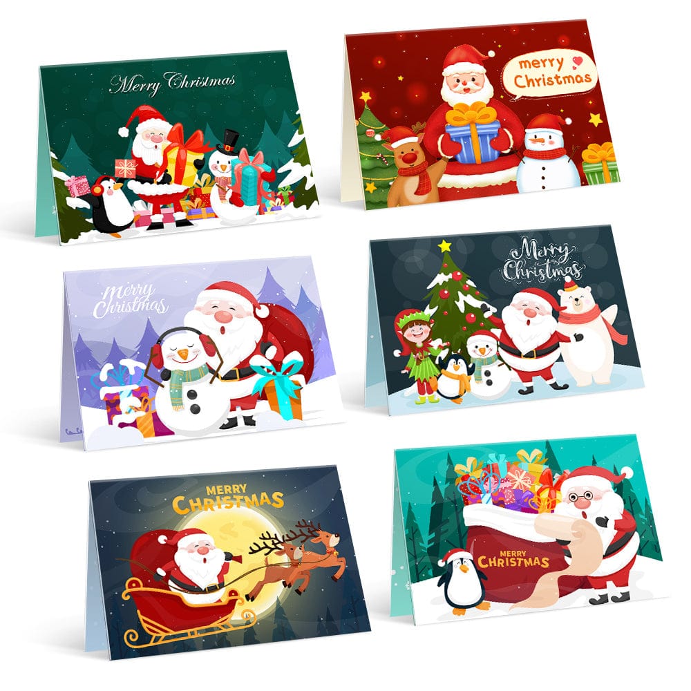"Christmas card-6Pcs" Series by DIYArtCool #01 | Paint by Numbers(25.8cm*18cm)
