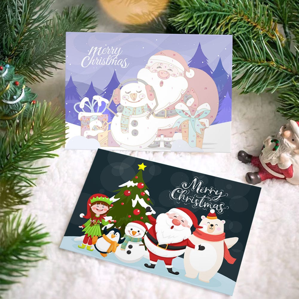 "Christmas card-6Pcs" Series by DIYArtCool #01 | Paint by Numbers(25.8cm*18cm)