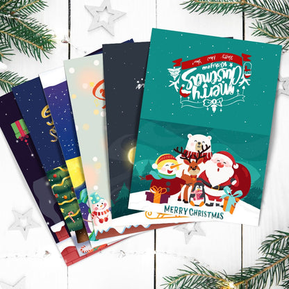"Christmas card-6Pcs" Series by DIYArtCool #05 | Paint by Numbers(25.8cm*18cm)