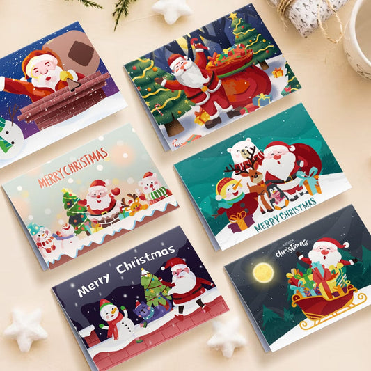 "Christmas card-6Pcs" Series by DIYArtCool #05 | Paint by Numbers(25.8cm*18cm)