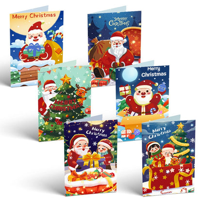"Christmas card-6Pcs" Series by DIYArtCool #02 | Paint by Numbers(25.8cm*18cm)