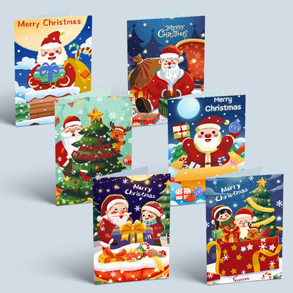 "Christmas card-6Pcs" Series by DIYArtCool #02 | Paint by Numbers(25.8cm*18cm)