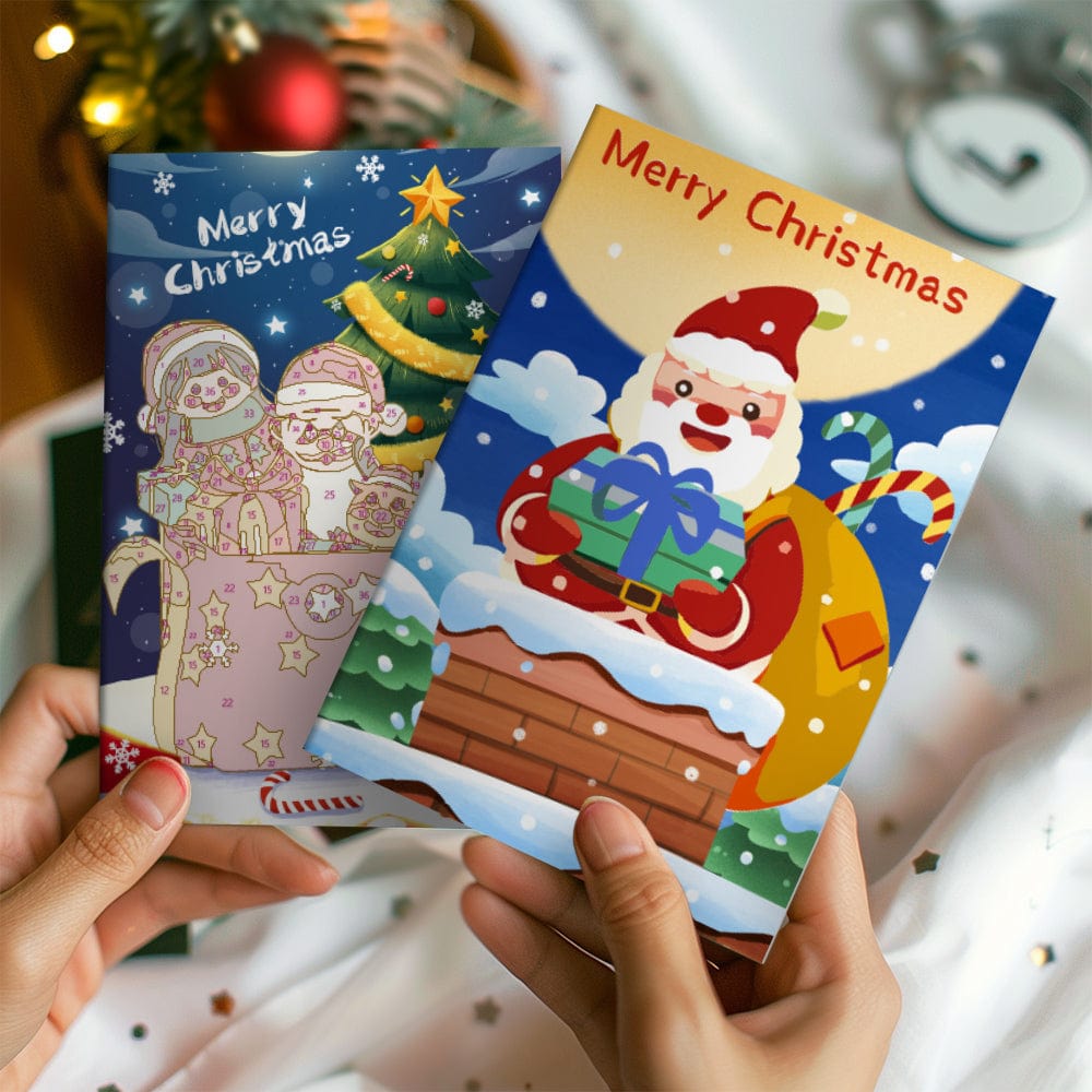 "Christmas card-6Pcs" Series by DIYArtCool #02 | Paint by Numbers(25.8cm*18cm)