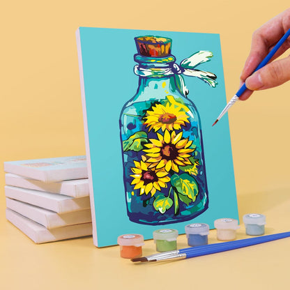 6 Mini Paintings – Bloom in a Bottle Set (5.9” x 7.9” / 15 x 20 cm)