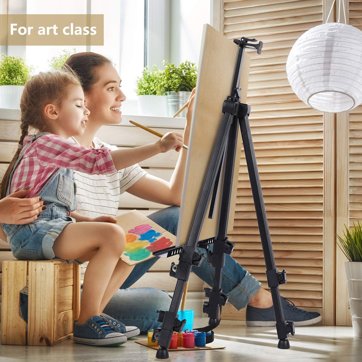 Portable foldable metal easel