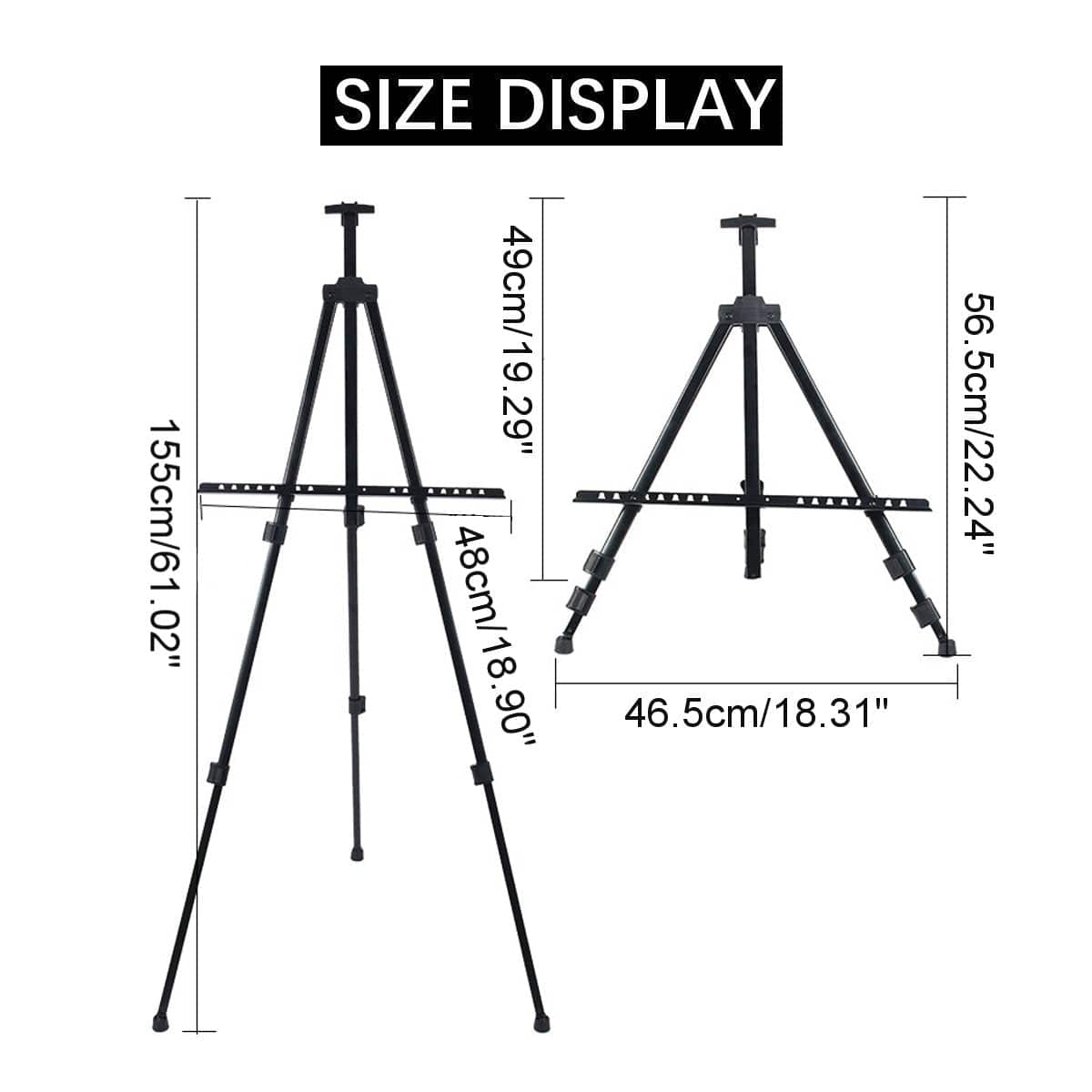 Portable foldable metal easel