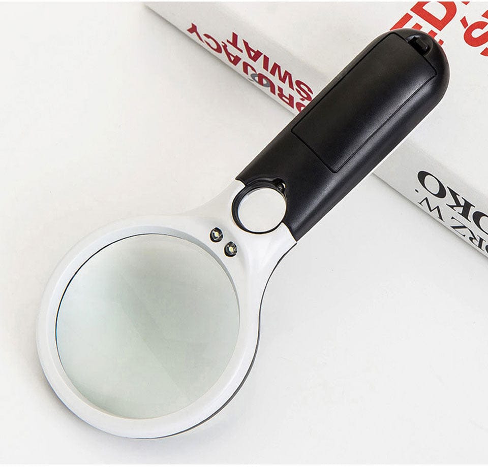 Mini Handheld Magnifiers(3 LED Light 45X Magnifying)