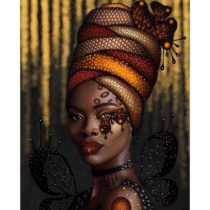 ArtVibe™ DIY Painting By Numbers - African Woman(16"x20" / 40x50cm) - ArtVibe Paint by Numbers