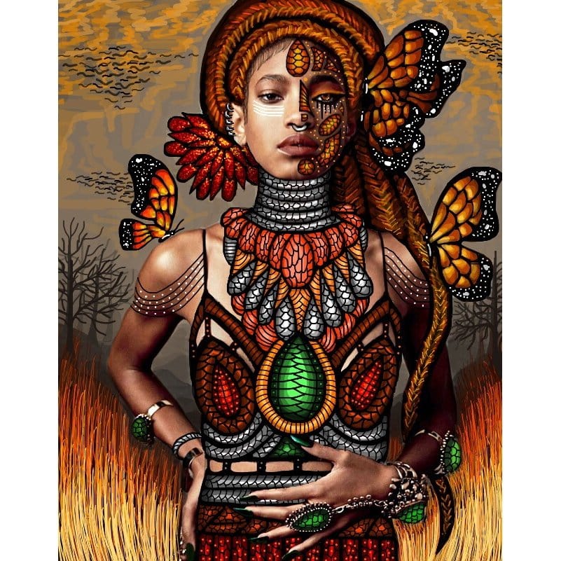 ArtVibe™ DIY Painting By Numbers - African Woman(16"x20" / 40x50cm) - ArtVibe Paint by Numbers