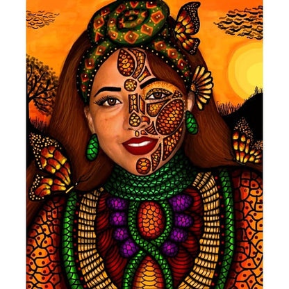 ArtVibe™ DIY Painting By Numbers - African Woman(16"x20" / 40x50cm) - ArtVibe Paint by Numbers