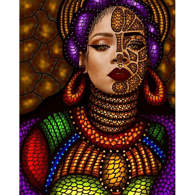 ArtVibe™ DIY Painting By Numbers - African Woman(16"x20" / 40x50cm) - ArtVibe Paint by Numbers