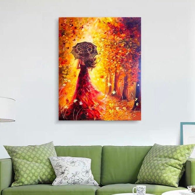 ArtVibe™ DIY Painting By Numbers - Beautiful Woman Autumn Landscape (16"x20" / 40x50cm) - ArtVibe Paint by Numbers