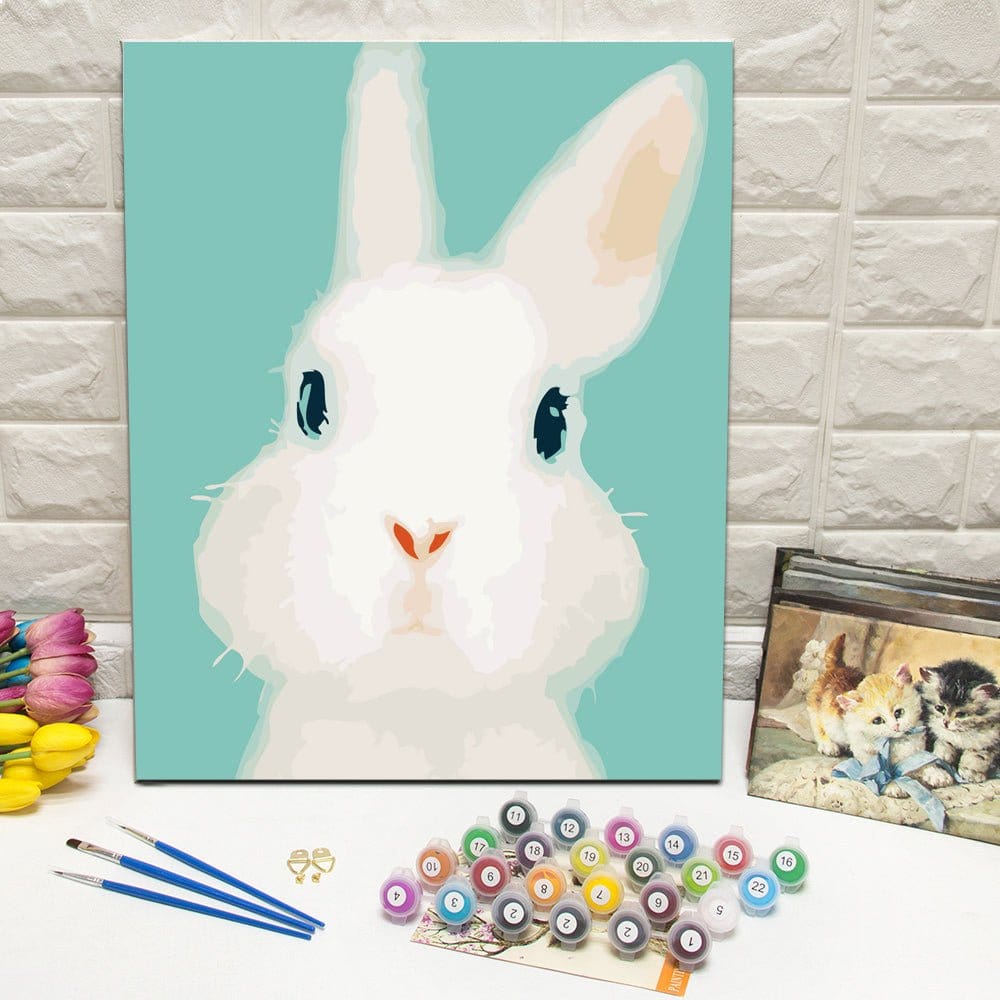 ArtVibe™ DIY Painting By Numbers -Bunny (16"x20" / 40x50cm) - ArtVibe Paint by Numbers