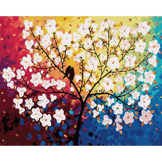 ArtVibe™ DIY Painting By Numbers - Colorful Tree With Birds(16"x20" / 40x50cm) - ArtVibe Paint by Numbers