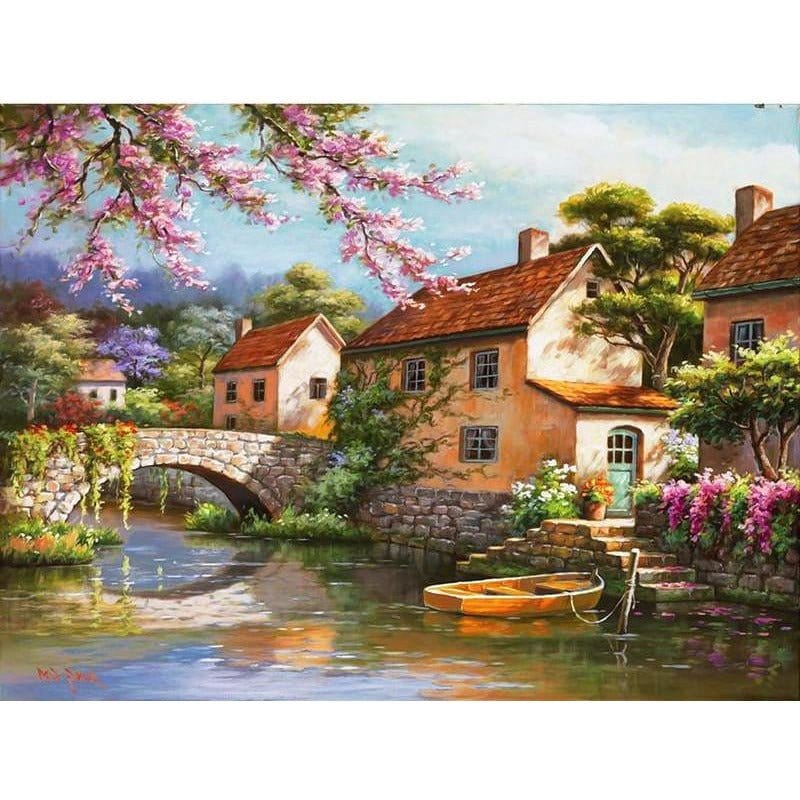 ArtVibe™ DIY Painting By Numbers - Countryside Landscape (16"x20" / 40x50cm) - ArtVibe Paint by Numbers