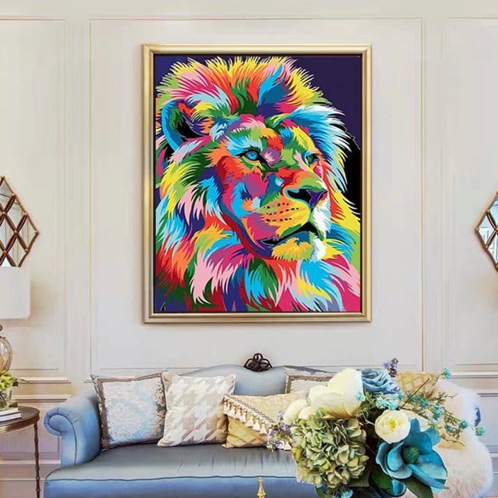 ArtVibe™ DIY Painting By Numbers - Lion (16"x20" / 40x50cm) - ArtVibe Paint by Numbers