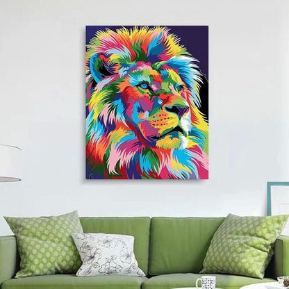 ArtVibe™ DIY Painting By Numbers - Lion (16"x20" / 40x50cm) - ArtVibe Paint by Numbers