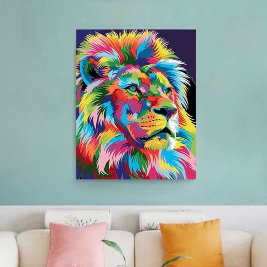 ArtVibe™ DIY Painting By Numbers - Lion (16"x20" / 40x50cm) - ArtVibe Paint by Numbers