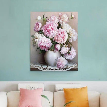 ArtVibe™ DIY Painting By Numbers - Peonies (16"x20" / 40x50cm) - ArtVibe Paint by Numbers