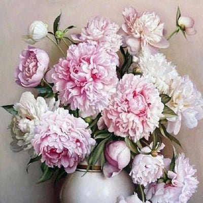 ArtVibe™ DIY Painting By Numbers - Peonies (16"x20" / 40x50cm) - ArtVibe Paint by Numbers