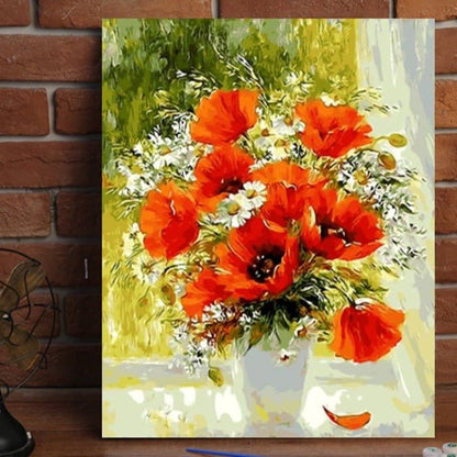 ArtVibe™ DIY Painting By Numbers - Poppies (16"x20" / 40x50cm) - ArtVibe Paint by Numbers