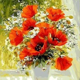 ArtVibe™ DIY Painting By Numbers - Poppies (16"x20" / 40x50cm) - ArtVibe Paint by Numbers