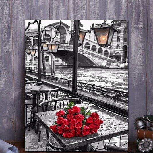 ArtVibe™ DIY Painting By Numbers - Red Roses (16"x20" / 40x50cm) - ArtVibe Paint by Numbers