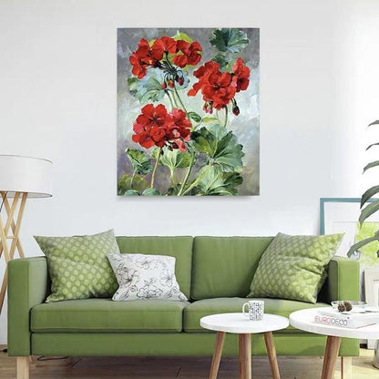 ArtVibe™ DIY Painting By Numbers -Rose Geranium (16"x20" / 40x50cm) - ArtVibe Paint by Numbers