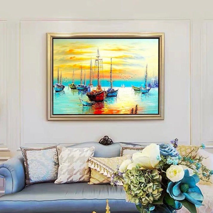 ArtVibe™ DIY Painting By Numbers - Sailing Boat (16"x20" / 40x50cm) - ArtVibe Paint by Numbers