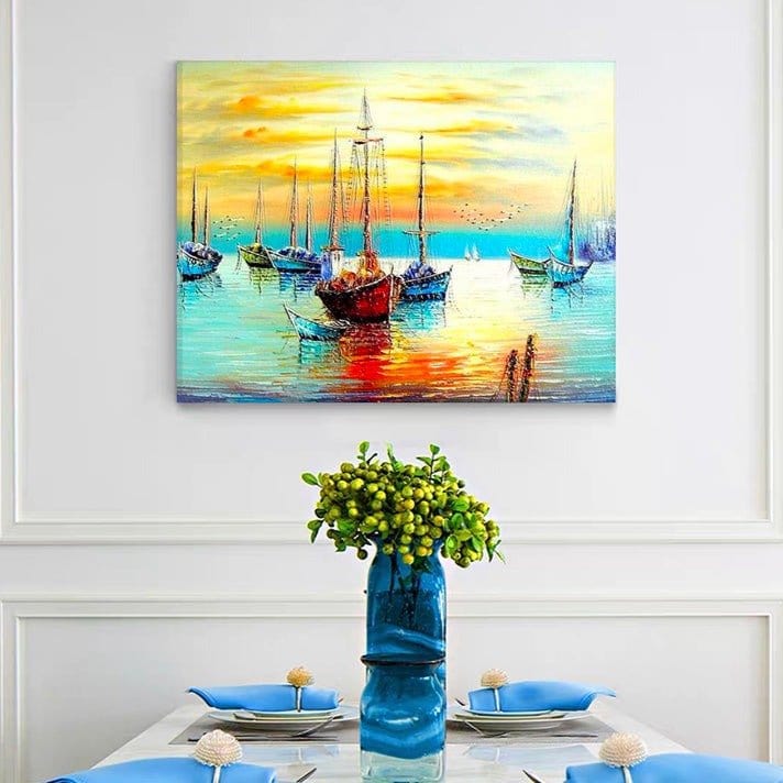 ArtVibe™ DIY Painting By Numbers - Sailing Boat (16"x20" / 40x50cm) - ArtVibe Paint by Numbers