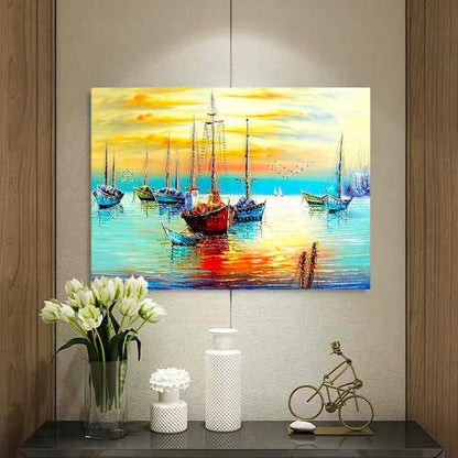 ArtVibe™ DIY Painting By Numbers - Sailing Boat (16"x20" / 40x50cm) - ArtVibe Paint by Numbers