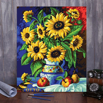 ArtVibe™ DIY Painting By Numbers -Sunflowers (16"x20" / 40x50cm) - ArtVibe Paint by Numbers