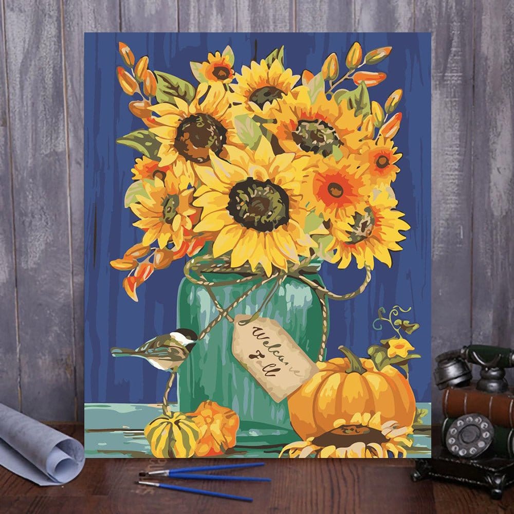 ArtVibe™ DIY Painting By Numbers -Sunflowers (16"x20" / 40x50cm) - ArtVibe Paint by Numbers