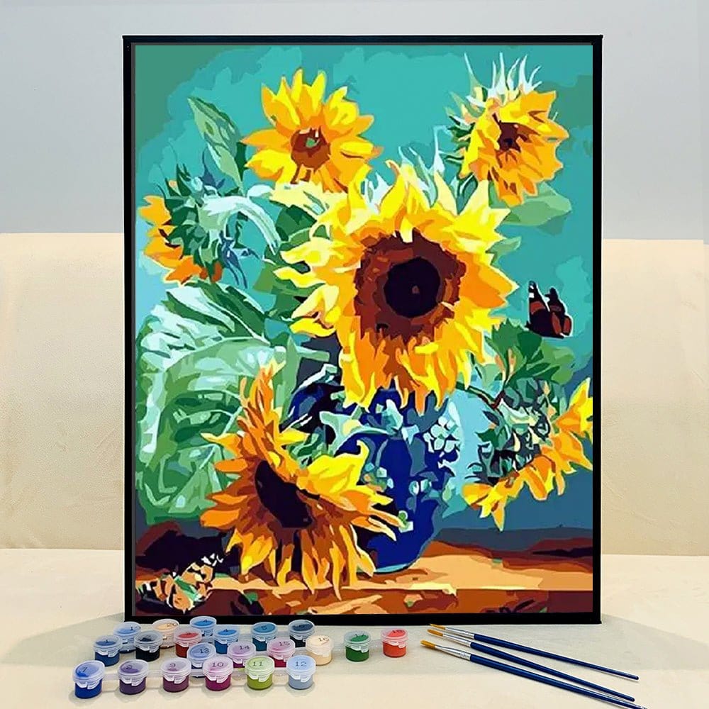 ArtVibe™ DIY Painting By Numbers -Sunflowers (16"x20" / 40x50cm) - ArtVibe Paint by Numbers