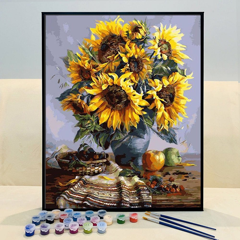 ArtVibe™ DIY Painting By Numbers -Sunflowers (16"x20" / 40x50cm) - ArtVibe Paint by Numbers