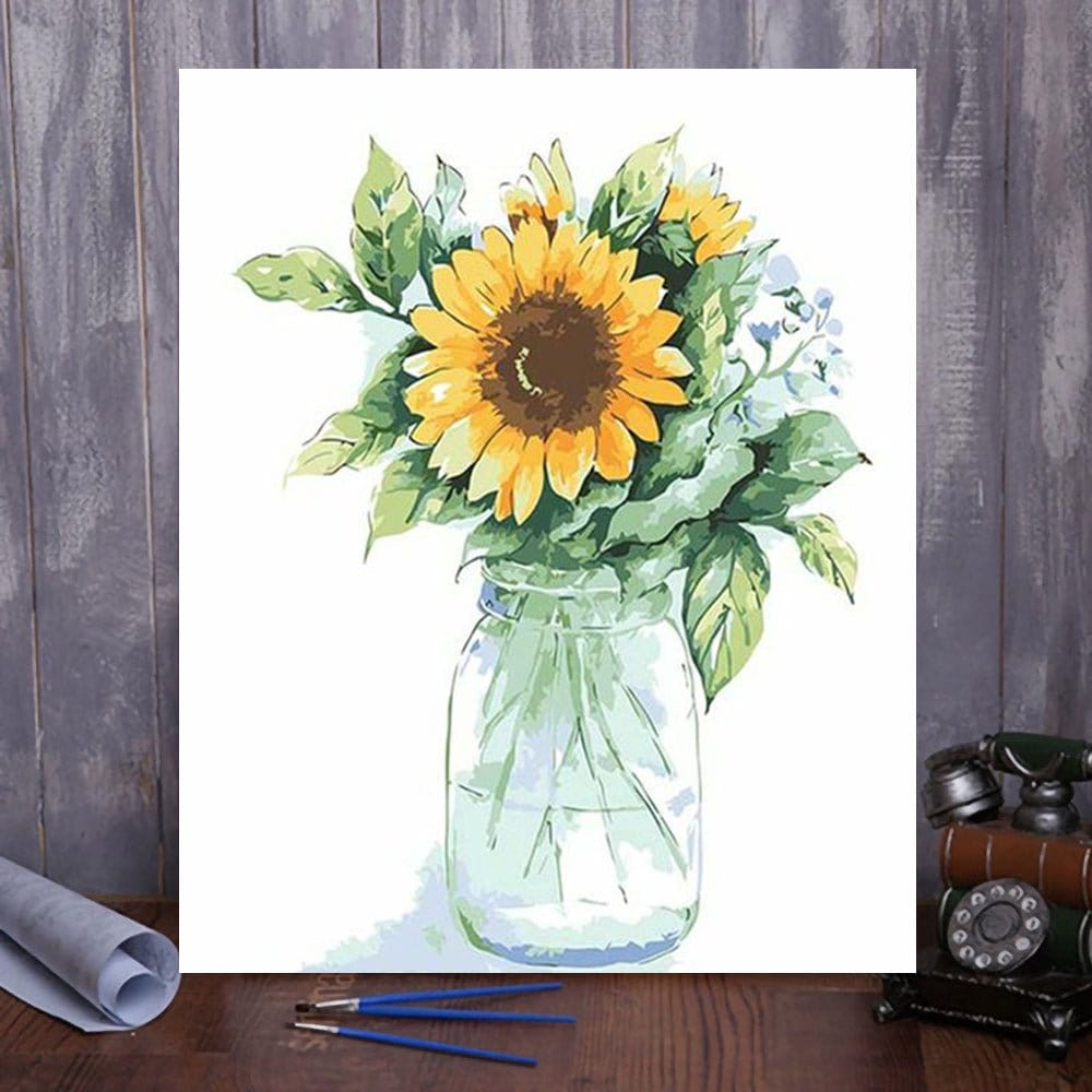 ArtVibe™ DIY Painting By Numbers -Sunflowers (16"x20" / 40x50cm) - ArtVibe Paint by Numbers