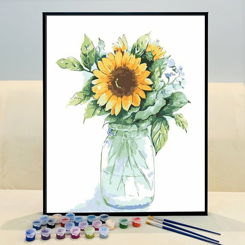 ArtVibe™ DIY Painting By Numbers -Sunflowers (16"x20" / 40x50cm) - ArtVibe Paint by Numbers