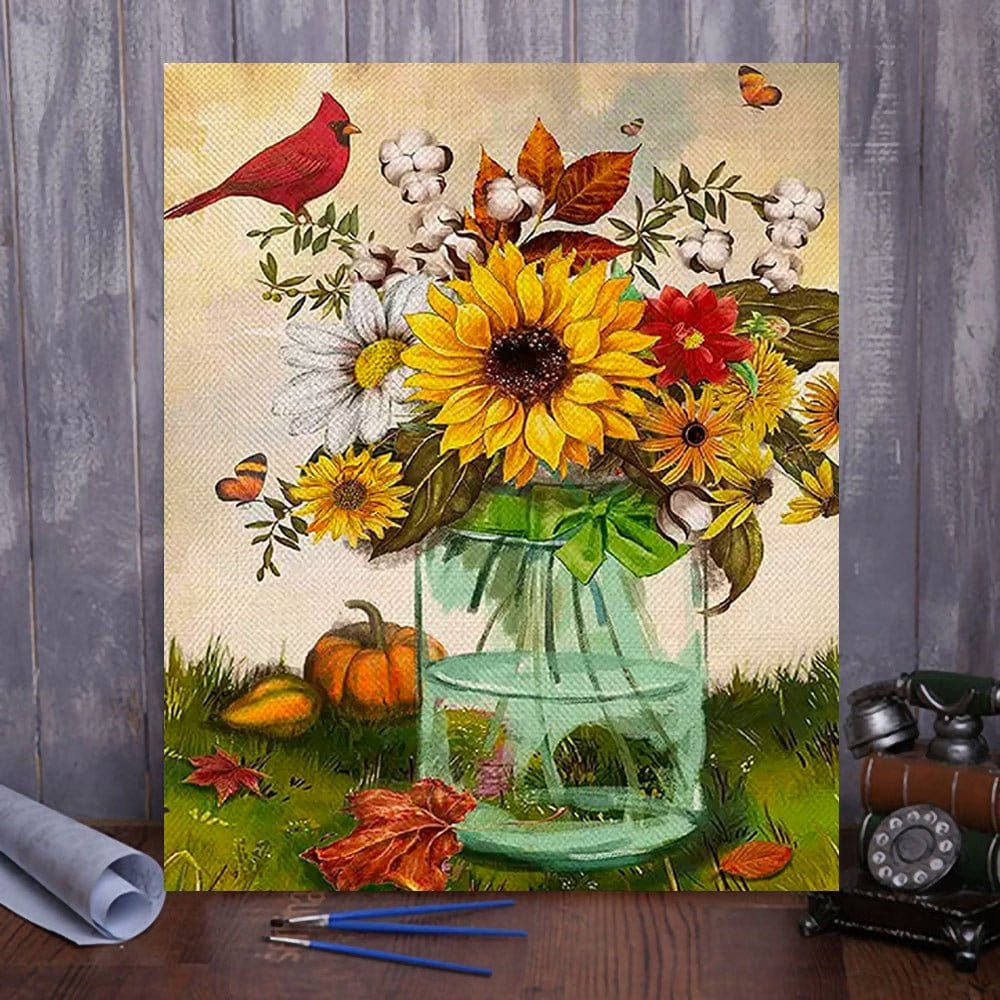 ArtVibe™ DIY Painting By Numbers -Sunflowers (16"x20" / 40x50cm) - ArtVibe Paint by Numbers