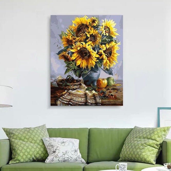 ArtVibe™ DIY Painting By Numbers - SunFlowers (16"x20" / 40x50cm) - ArtVibe Paint by Numbers