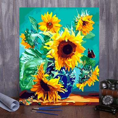 ArtVibe™ DIY Painting By Numbers -Sunflowers (16"x20" / 40x50cm) - ArtVibe Paint by Numbers